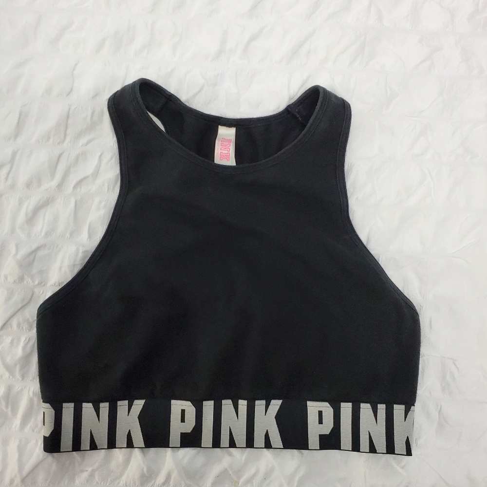 PINK Victoria's Secret Black Sports Bra  Sz S/P